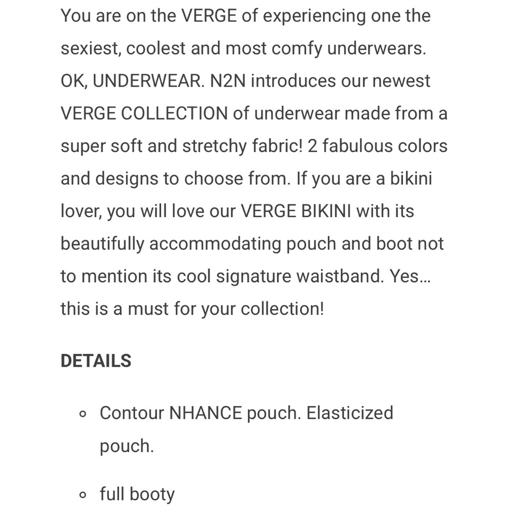 N2N BODYWEAR Verge Bikini Brief Underwear - Picture 9 of 9